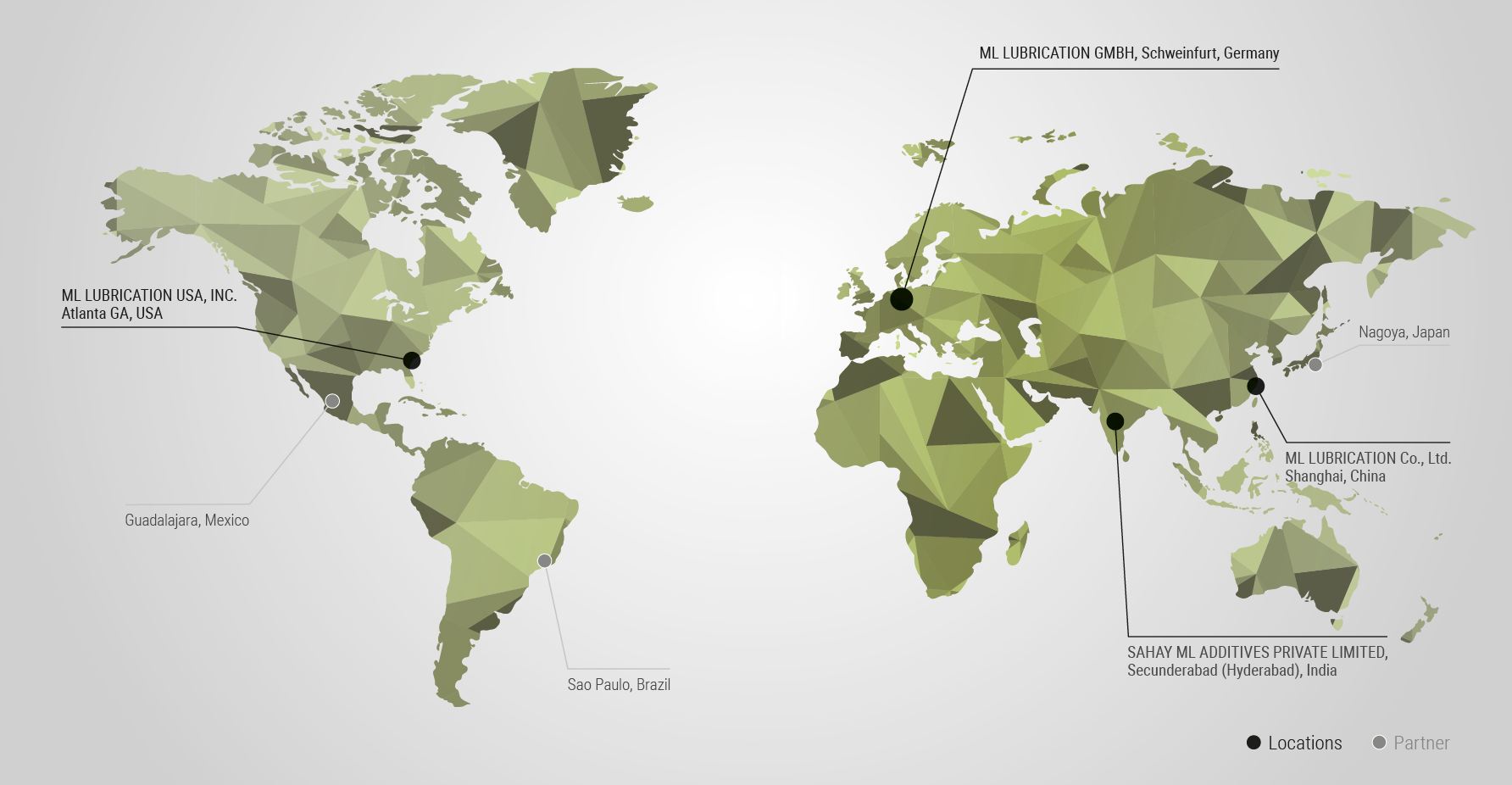 ML LUBRICATION World Map